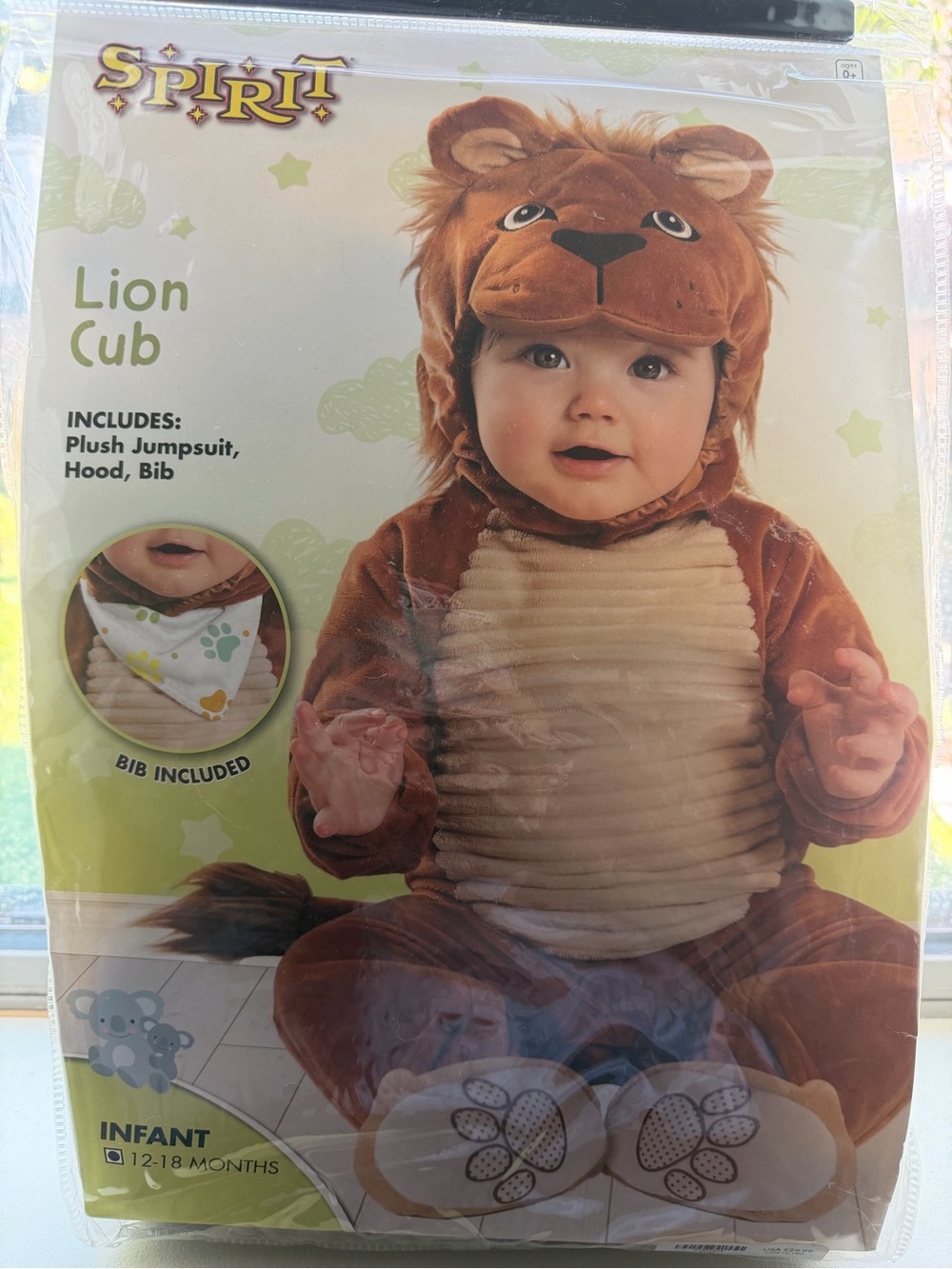 Spirit Infant Lion Cub Plush Jumpsuit Costume - Brown & Cream
